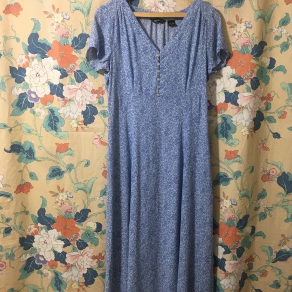 Vintage 90s Floral Cottagecore Maxi Dress